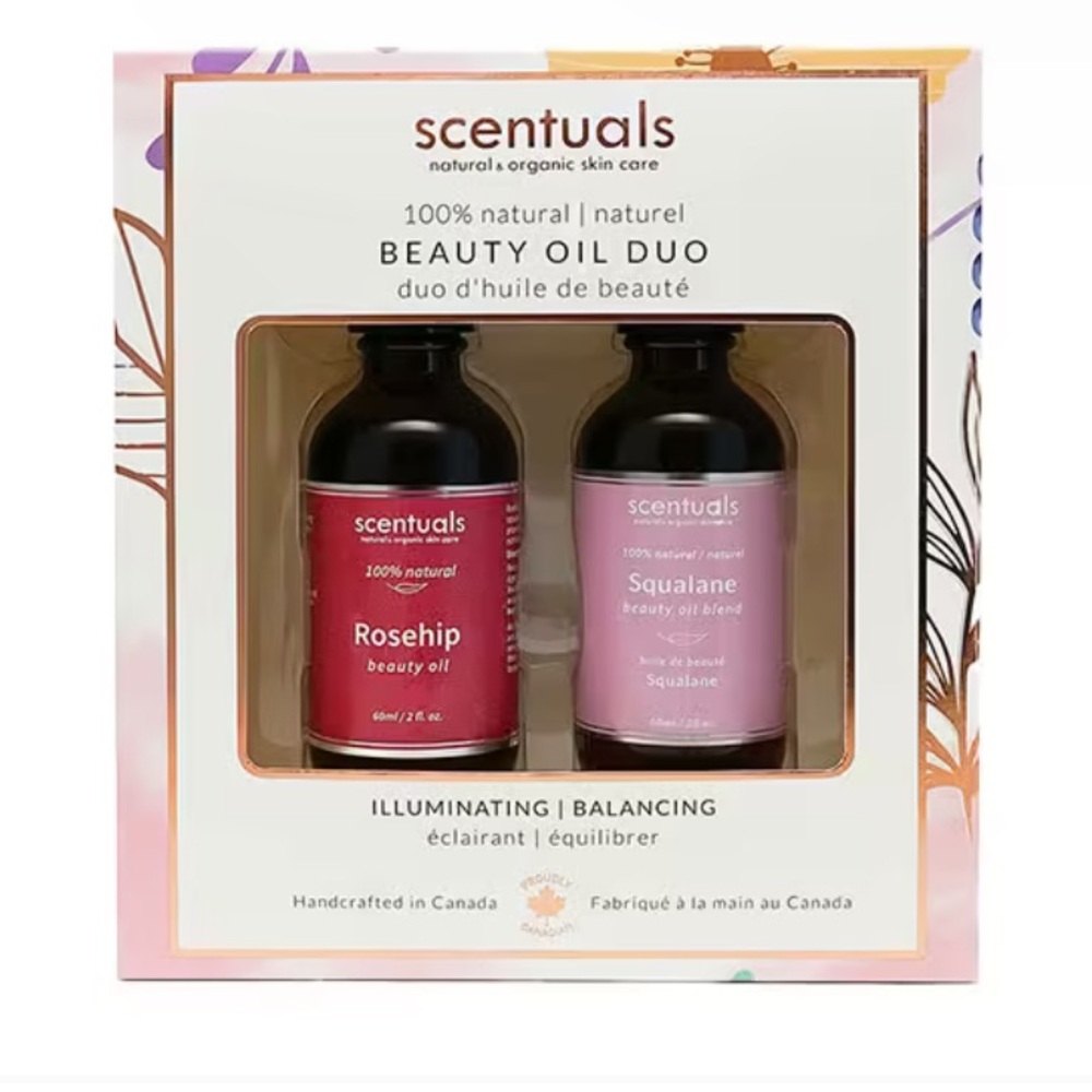 SCENTUALS Illuminating Beauty Oil Duo Rosehip & Squalane BRAND NEW/SEALED